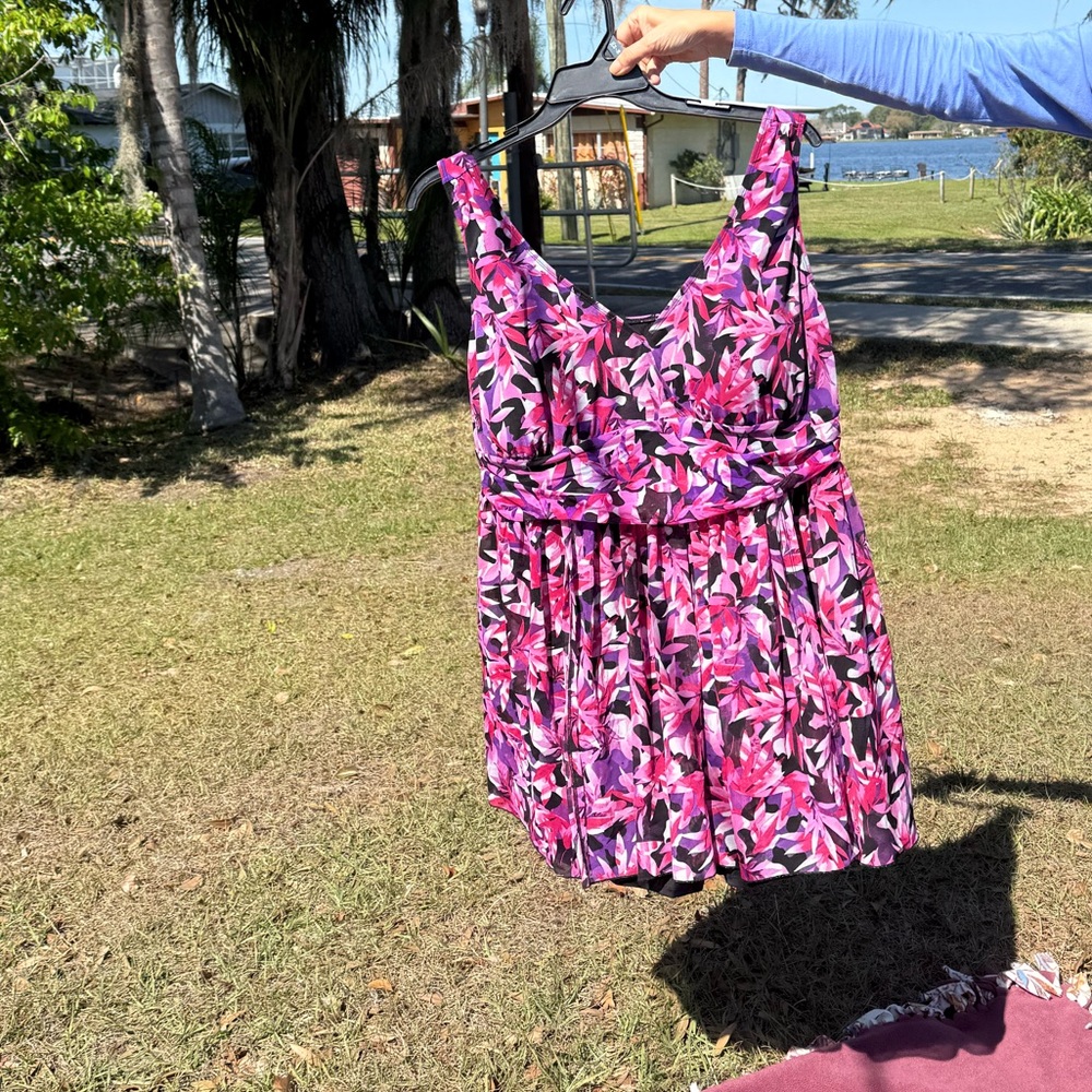 Vibrant Pink Floral One-Piece Swimsuit